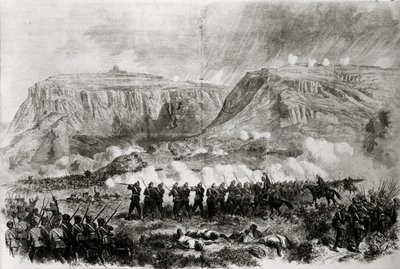 The Abyssinian Expedition: The Battle at Arogee, before Magdala, on Good Friday, April 10, published in 